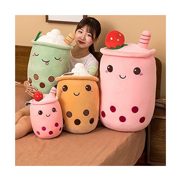 Peluche Bubble Tea A Forma Di Orso, Cuscino Morbido 25/30/40 Cm, Simpatico Tè Al Latte Con Perle, Regalo Per Ragazzi E Ragazze