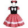 FYMNSI Enfant Bébé Fille Minnie Déguisement À Pois Princesse Robe avec Bowknot Bandeau Carnaval Cosplay Fête danniversaire H