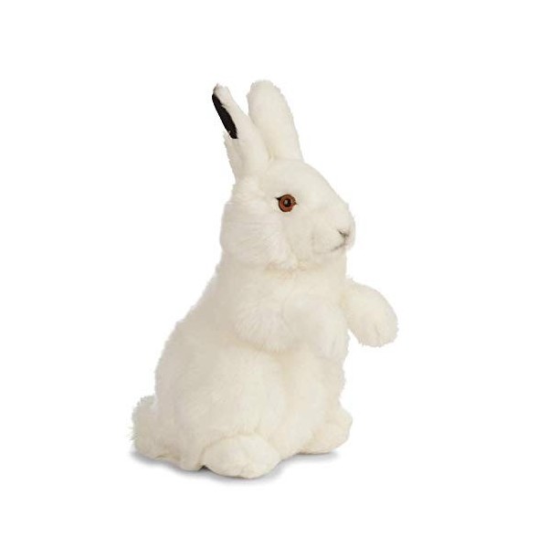 Peluche Living Nature - Lièvre arctique en peluche, blanc 30 cm 