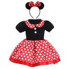 FYMNSI Enfant Bébé Fille Minnie Déguisement À Pois Princesse Robe avec Bowknot Bandeau Carnaval Cosplay Fête danniversaire H