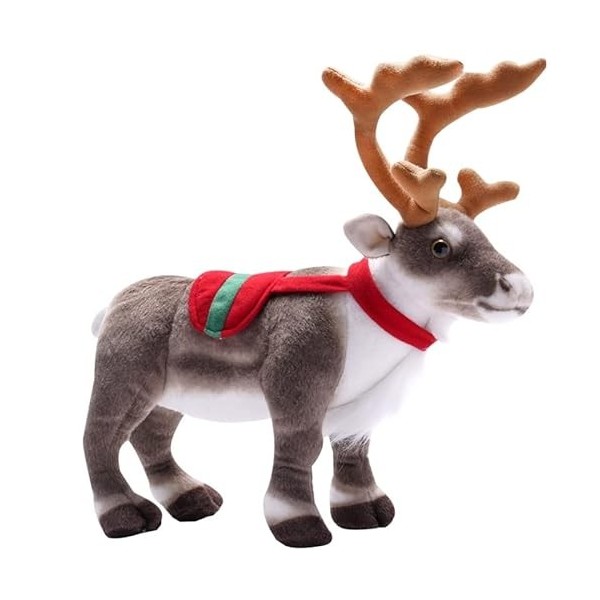 Ermano Peluche 35 cm réaliste Caribou Peluche poupée rembourrée Molle Simulation Moose Christmas Film Home Decoration Peluche