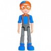 Blippi Talking Figure, 9-inch Articulated Toy with 8 Sounds and Phrases, Poseable Figure Inspired by Popular Youtube Edutaine