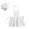 Ensemble de costumes de chef bébé, Costume de chef cuisinier pour nouveau-né Chapeau + tablier pour photos de bébé