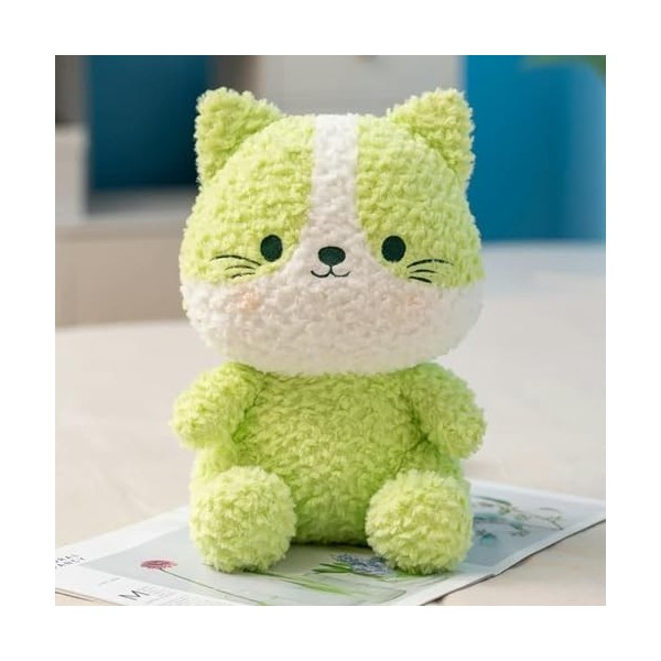 SaruEL Chat Peluche Animal Chat Peluche Oreiller Mignon Chat en Peluche Oreiller Poupée Kawaii Chaton Poupée Chat Peluche Jou