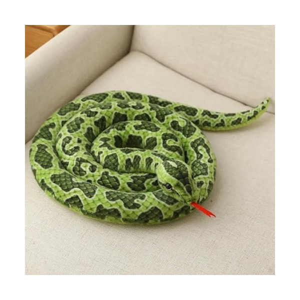 Python doré Serpent géant Jouet en Peluche Serpent en Peluche Enfants garçon Cadeau décor à la Maison 160cm 16