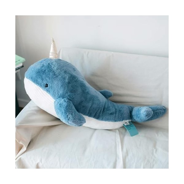 EacTEL Coussin de baleine géante en peluche jouet baleine coussin baleine poupée cadeau de Noël cadeau danniversaire 60cm 3