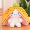 SaruEL Peluches pour Chiens, Fraises Mignonnes, Carottes, Ananas, poupées Chiot, Peluches Kawaii, Jouets cachés dans des Sacs