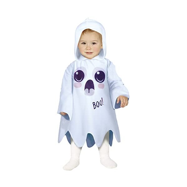 Fiestas Guirca Déguisement de Fantôme Mignon Boo pour Bébé Garçon ou Fille - Déguisement dHalloween pour Bébé 18-24 Mois