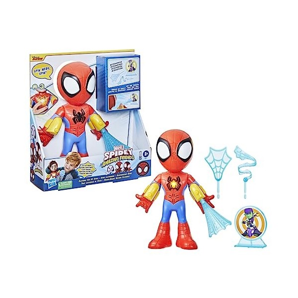 Marvel Spidey and His Amazing Friends Costume électronique Spidey Figurine de 25 cm pour Enfants à partir de 3 Ans