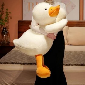 Jouet en Peluche d’oie Mignonne géante Grande Taille poupée en Peluche Canard Oreiller Doux Cadeau de Noël Cadeau Cadeau d’An