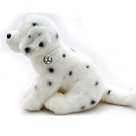 Dalmatien Pongo assis en peluche Blanc/noir