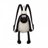 Shaun the Sheep Womens Shaun Sheep Backpack 61175 Black and White 12in Suitable for Adults Kids Plush, Black White, 33cm UK