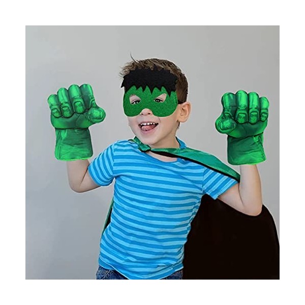 SATKULL Gants de super-héros en peluche douce pour enfants - Accessoires de costume de super-héros - Gants de cosplay pour ga