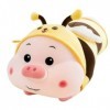 HYSTERIA Jouets en Peluche Créatif Mignon Abeille Cochon en Peluche poupée vers Le Bas Coton Long Oreiller Mignon poupée Coch