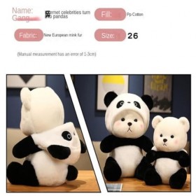 HYSTERIA Jouets en Peluche Transformé en Une poupée Panda Mignonne et Mignonne for Les Enfants for réconforter la poupée Pand