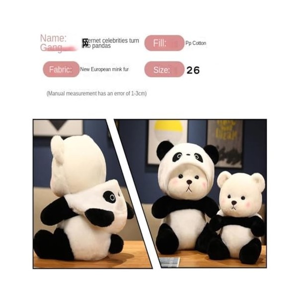 HYSTERIA Jouets en Peluche Transformé en Une poupée Panda Mignonne et Mignonne for Les Enfants for réconforter la poupée Pand