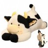 Wedhapy Oreiller lesté en Peluche de Vache, Jouet en Peluche de Vache, 35 Pouces, Grand Oreiller de câlin en Peluche lesté av