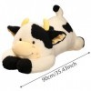 Wedhapy Oreiller lesté en Peluche de Vache, Jouet en Peluche de Vache, 35 Pouces, Grand Oreiller de câlin en Peluche lesté av