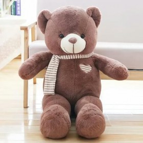 Nouveau Ours en Peluche de Haute qualité avec écharpe en Peluche Animal Ours en Peluche Poupée en Peluche Oreiller Cadeau d’A