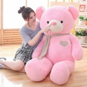Nouveau Ours en Peluche de Haute qualité avec écharpe en Peluche Animal Ours en Peluche Poupée en Peluche Oreiller Cadeau d’A