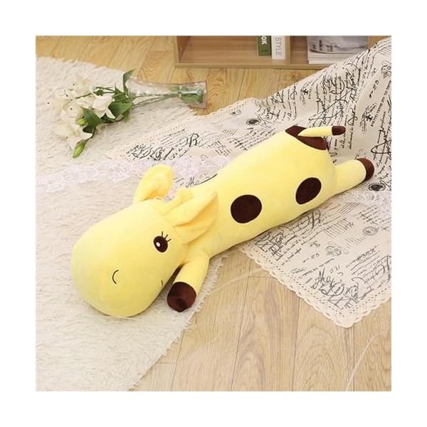 KiLoom Mignonne Girafe Poupée Peluche Jouet Oreiller De Couchage Fawn Poupée Poupée Long Oreiller Fille Lit Dédié Bande Oreil