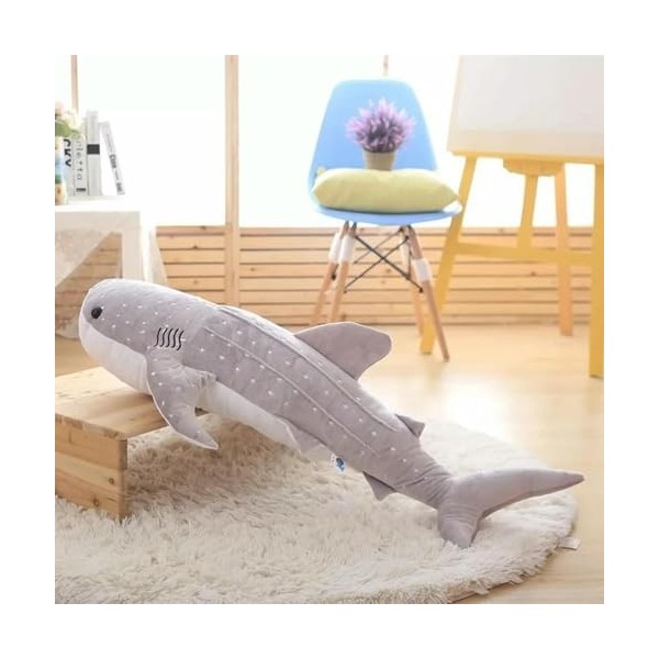 KiLoom Peluche Requin Doux Grande Baleine Bleue Créative Requin en Peluche Poisson De Mer Oreiller Belle Poupée Bébé Enfants 