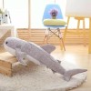 KiLoom Peluche Requin Doux Grande Baleine Bleue Créative Requin en Peluche Poisson De Mer Oreiller Belle Poupée Bébé Enfants 