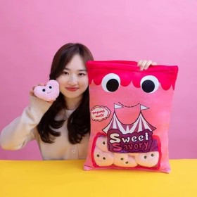 Mignon Jouet en Peluche Kawaii friandises Oreiller Mignon Dessin animé poupée Fille Cadeau de la Saint-Valentin Anniversaire 