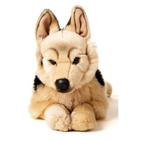 Uni-Toys - Berger Allemand couché – 45 cm Longueur – Chien en Peluche, Animal de Compagnie – Peluche
