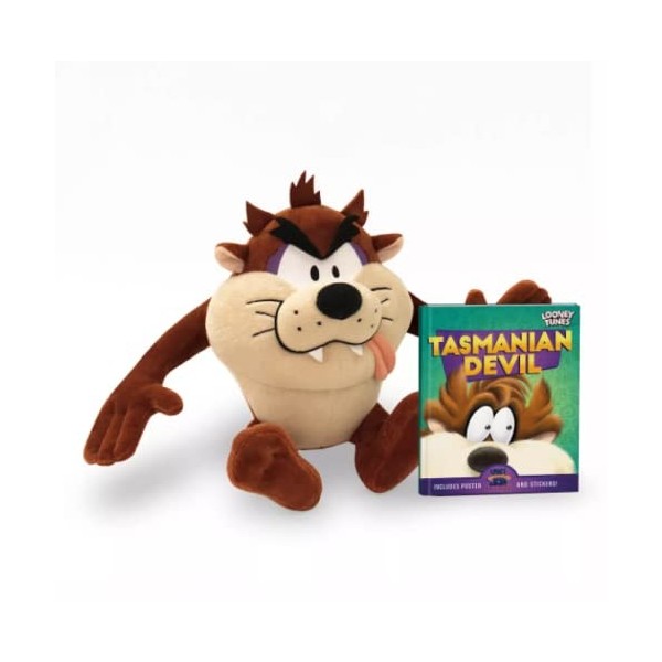 Taz Tasmanian Devil Loney Toons Titi Poupée en peluche avec livre 28 cm