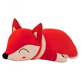 LINGJIONG Renard Jouets en Peluche Oreiller pour Enfants 50CM Animaux Peluches Super Doux Mignon Renard Câlin Câlin Oreiller 