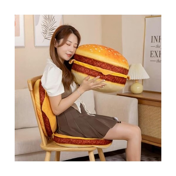 GagaLu Nouveau Hamburger Jouet en Peluche rembourré Coussin en Peluche Oreiller Mignon Burger Oreiller garçon Fille Cadeau d’