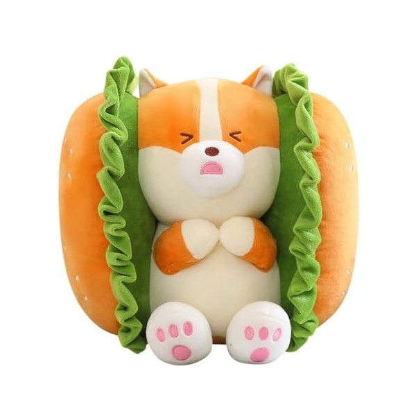 URFEDA Peluches Burger Jouets en Peluche Kawaii 3D Simulation Lapin Hamburger Coussin en Peluche Oreiller en Peluche Doux et 