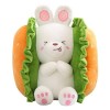 URFEDA Peluches Burger Jouets en Peluche Kawaii 3D Simulation Lapin Hamburger Coussin en Peluche Oreiller en Peluche Doux et 