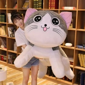 NOpinz Chaton Peluche Jouet Chat Peluche poupée Peluche Animal poupée Fromage Chat Peluche Jouet Oreiller Enfants Cadeau Cade