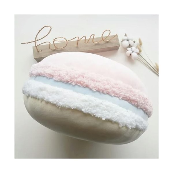 NOpinz Candy Macaron Forme Ronde Oreiller en Peluche Coton Doux Dessert Peluche Jouet Poupée Home Decor Canapé Chaise Coussin