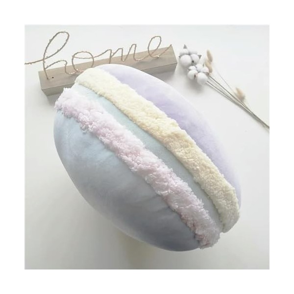 NOpinz Candy Macaron Forme Ronde Oreiller en Peluche Coton Doux Dessert Peluche Jouet Poupée Home Decor Canapé Chaise Coussin