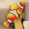 PaMut 3D Poisson-Clown Poisson réaliste Jouet en Peluche Doux Poisson Rouge en Peluche canapé Oreiller Cadeau créatif décorat