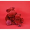 Histoire dOurs - Peluche Hippopotame - HipKiss - Rouge - 40 Cm - Grande Peluche Douce et Mignonne pour les Calins - Idée Ca