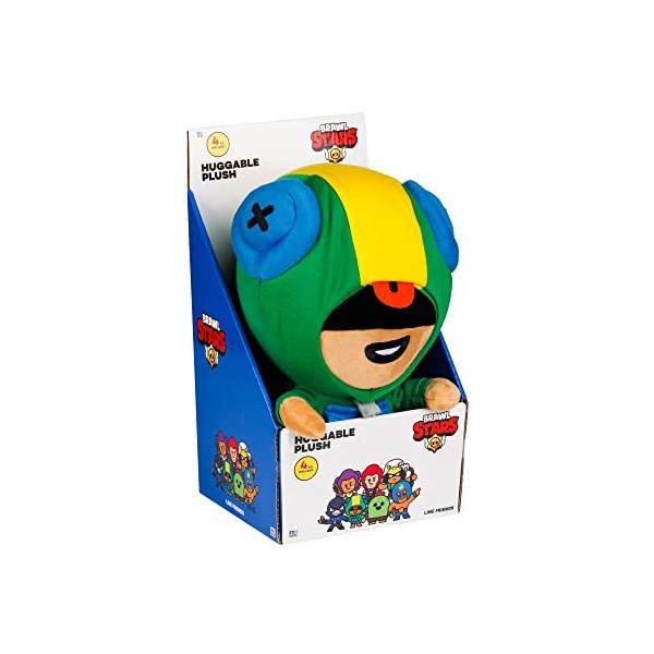 Brawl Stars Leon The Chameleon Peluche câlinable | 30 cm de Haut | Poupée en Peluche | P.M.I. Jouets sous Licence Officielle 