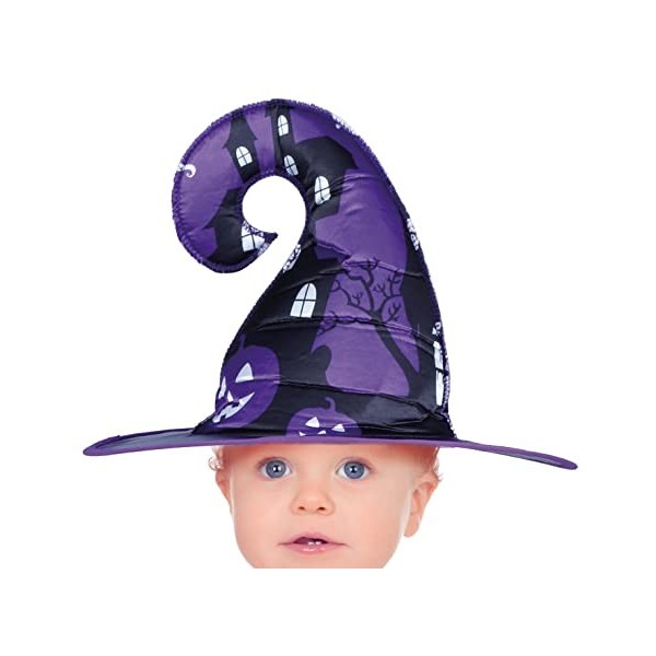 FIESTAS GUIRCA Déguisement de petite sorcière magique pour bébé fille - Déguisement dHalloween pour bébé avec chapeau de sor