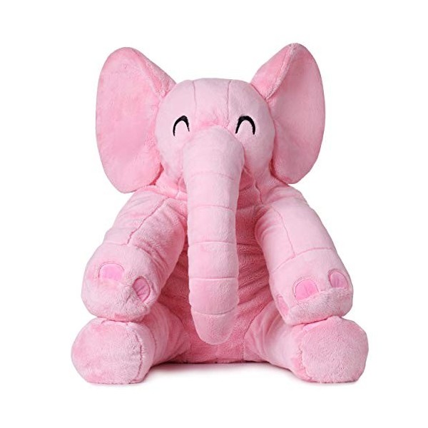 55cm Peluche éléphant Extra Douce et câline XXL, Gris