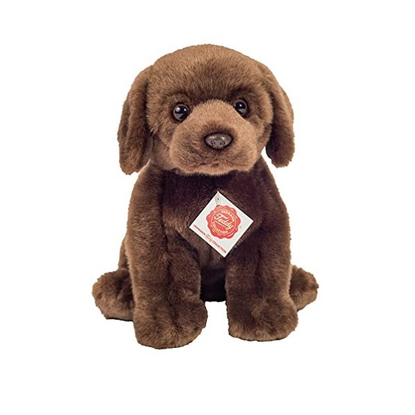 Teddy Hermann 91958 Peluche Labrador assis Marron foncé 25 cm