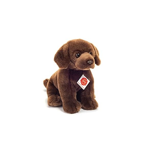 Teddy Hermann 91958 Peluche Labrador assis Marron foncé 25 cm