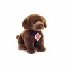 Teddy Hermann 91958 Peluche Labrador assis Marron foncé 25 cm