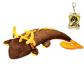 Ensemble Peluche Genshin Impact Zhong Li Dragon 70CM Oreiller Câlin Et Porte-clés Mignon Kawaii Zhongli Animal en Peluche Dou