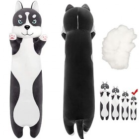 LEcylankEr Peluche Husky 50/70/90/110cm Doux Peluche Animaux Coussins Oreillers en Peluche Chiens Jouet Peluche Husky pour En