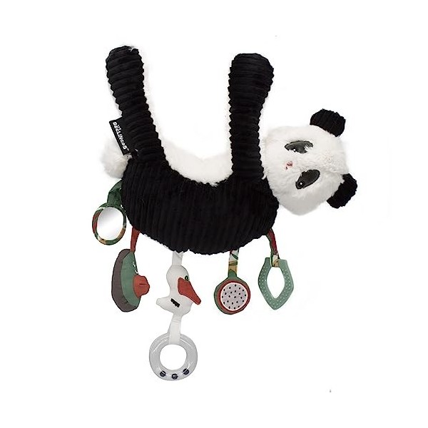 Les Déglingos - Peluche DACTIVITES ROTOTOS Le Panda - Noir - Jouet déveil pour bébé - Idée Cadeau - Dès la Naissance - 41cm