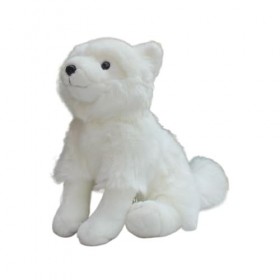 JOEBO Peluche Samoyède de Simulation, Renard Blanc, Chien, Chiot, Jouet Doux et Mignon, Cadeau daccompagnement, décoration d