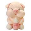 LANKYBOX Peluche Peluche Animal Peluche Jouet Doux Kawaii bébé Cochon Boire Lait poupée en Peluche Rose décoration Coussin da